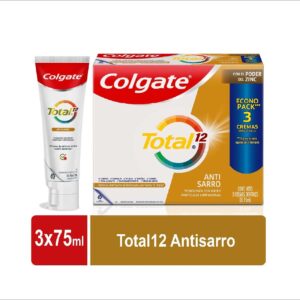 Crema Dental Colgate Total Antisarro x 3 Unidades x 75 gr