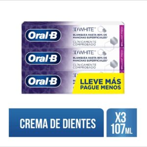 Crema Dental Oral B 3D White 140g x 3 Unidades